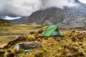 Helm Compact 3 tent pitched in fair weather in Snowdonia