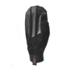 Black waterproof mitten shown upright on a white background, featuring three raised rubber protective strips on the back, a reinforced thumb and an elasticated wrist cuff with a small vertical tag labeled XDRY.