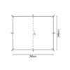 Line drawing of a rectangular tarp or canopy with attachment loops at each corner and midpoints, a central dashed vertical seam with a toggle, labelled 290 cm wide and 248 cm high