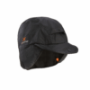 Black outdoor hat with a wide brim and adjustable features, designed for weather protection and comfort during outdoor activities.